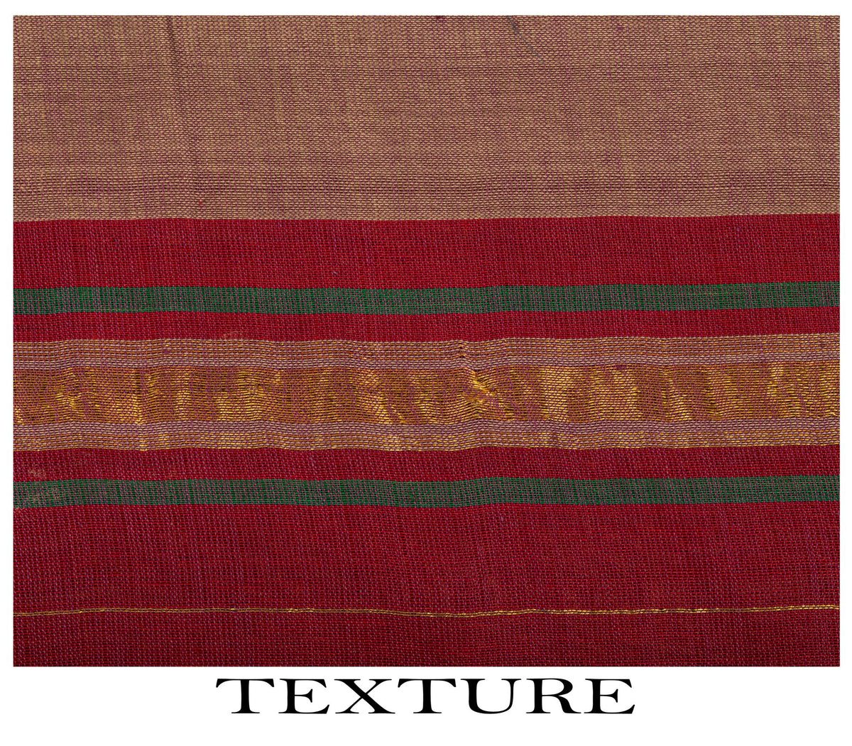 Sanskriti Vintage Maheshwari Zari Hand Woven Pure Cotton Saree Brown Sari Fabric
