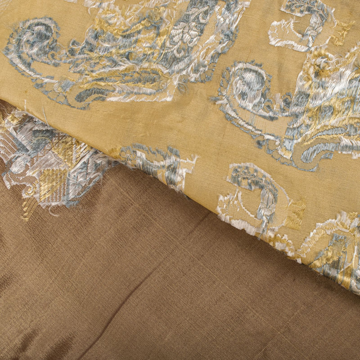 Sanskriti Vintage Paisley Woven 100% Pure Silk Saree Brown Sari 5Yd Craft Fabric