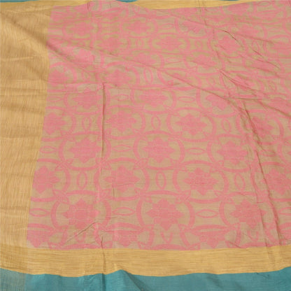 Sanskriti Vintage Cream Sarees 100% Pure Handloom Silk Woven Premium Sari Sustainable Fabric