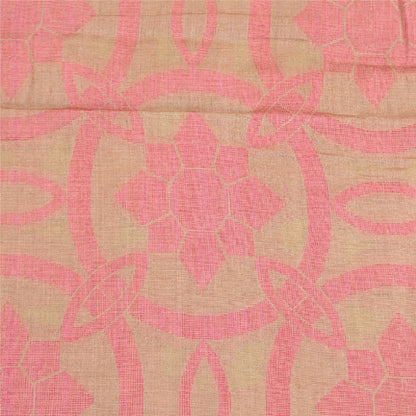 Sanskriti Vintage Cream Sarees 100% Pure Handloom Silk Woven Premium Sari Sustainable Fabric