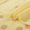 Sanskriti Vintage Yellow Sarees Blend Cotton Handmade Chikankari Sari Sustainable Fabric