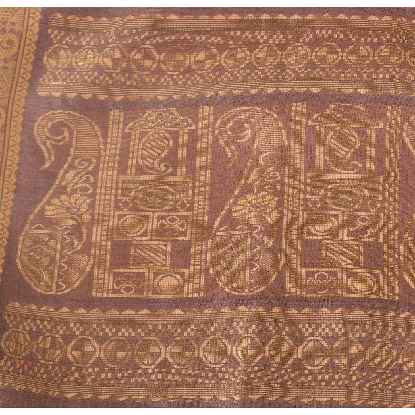 Sanskriti Vintage Indian Mauve Pure Silk Hand Woven Ethnic Sari 5yd Craft Sustainable Fabric