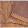 Sanskriti Vintage Indian Mauve Pure Silk Hand Woven Ethnic Sari 5yd Craft Sustainable Fabric
