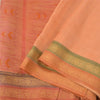 Sanskriti Vintage Pink/Peach Indian Sarees Pure Silk Woven Premium Sari Fabric