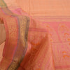 Sanskriti Vintage Pink/Peach Indian Sarees Pure Silk Woven Premium Sari Fabric