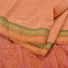 Sanskriti Vintage Pink/Peach Indian Sarees Pure Silk Woven Premium Sari Fabric