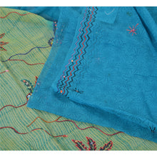 Load image into Gallery viewer, Sanskriti Vintage Blue Bollywood Sarees Pure Georgette Hand Beaded Sari Fabric
