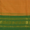 Sanskriti Vintage Saffron Sarees 100% Pure Cotton Woven Ilkal Rare Sari Fabric