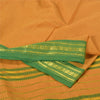 Sanskriti Vintage Saffron Sarees 100% Pure Cotton Woven Ilkal Rare Sari Fabric