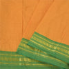 Sanskriti Vintage Saffron Sarees 100% Pure Cotton Woven Ilkal Rare Sari Fabric