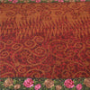 Sanskriti Vintage Dark Red Sarees Pure Chiffon Silk Embroidered Sari Sustainable Fabric