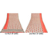 Sanskriti Vintage Ivory/Red Sarees Pure Silk Block Printed Sari Craft Sustainable Fabric