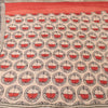Sanskriti Vintage Ivory/Red Sarees Pure Silk Block Printed Sari Craft Sustainable Fabric