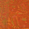 Sanskriti Vintage Saffron Sarees Pure Silk Hand Beaded Premium Sari Craft Sustainable Fabric