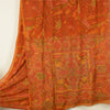 Sanskriti Vintage Saffron Sarees Pure Silk Hand Beaded Premium Sari Craft Sustainable Fabric