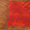 Sanskriti Vintage Sarees Pure Georgette Silk Embroidered Tie-Dye Sari 5yd Sustainable Fabric