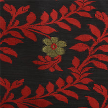Load image into Gallery viewer, Sanskriti Vintage Black Indian Sarees Blend Silk Hand-Woven Sari 5 YD Fabric

