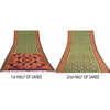 Sanskriti Vintage Green Sambalpuri Ikat Sarees Woven Cotton Silk Sari Fabric