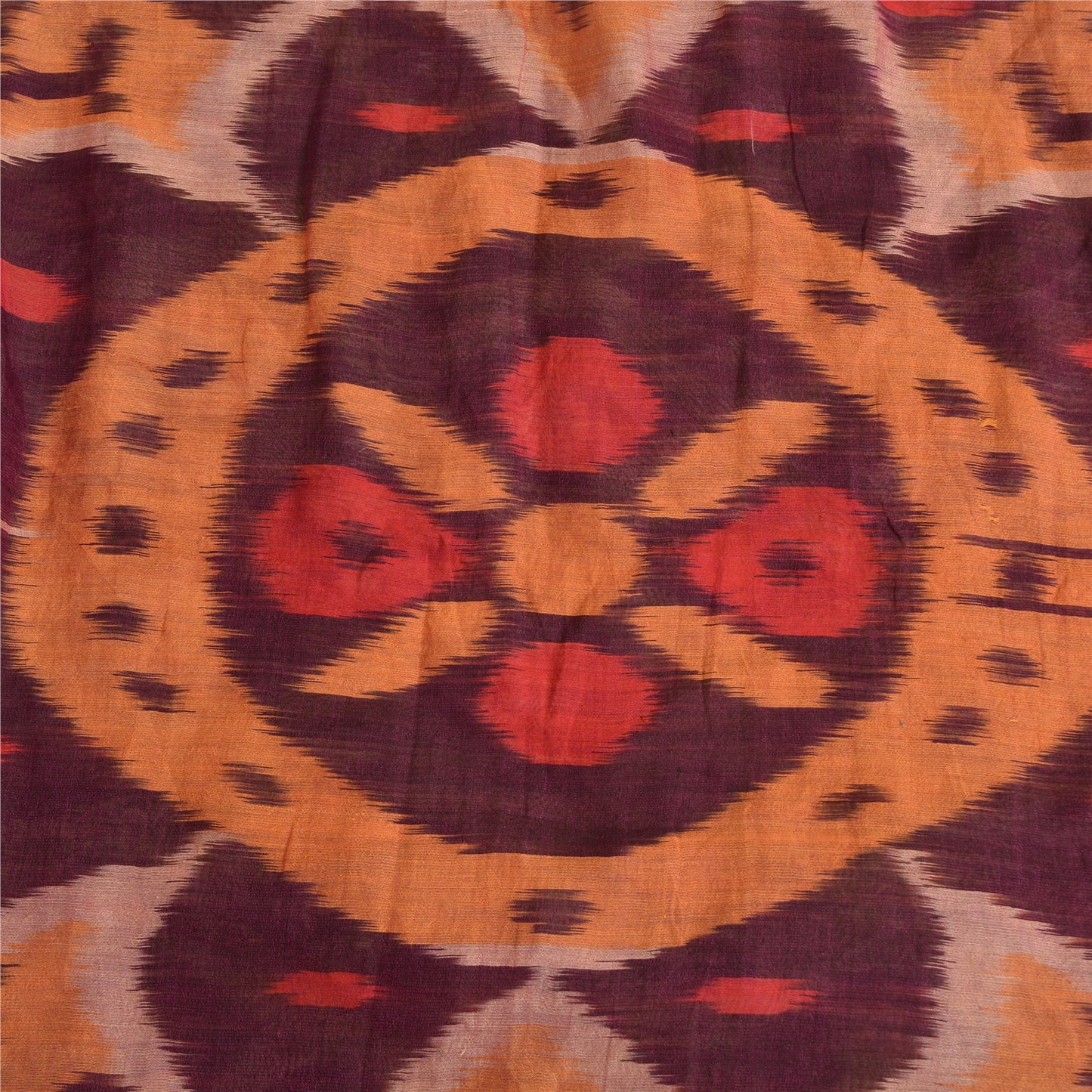 Sanskriti Vintage Green Sambalpuri Ikat Sarees Woven Cotton Silk Sari Fabric