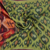 Sanskriti Vintage Green Sambalpuri Ikat Sarees Woven Cotton Silk Sari Fabric