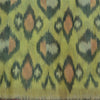 Sanskriti Vintage Green Sambalpuri Ikat Sarees Woven Cotton Silk Sari Fabric