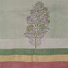 Sanskriti Vintage Purple Sarees Cotton Silk Block Printed Premium Sari Sustainable Fabric