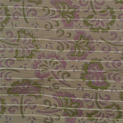 Sanskriti Vintage Purple Sarees Cotton Silk Block Printed Premium Sari Sustainable Fabric