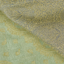 Load image into Gallery viewer, Sanskriti Vintage Blue/Green Sarees Pure Silk Woven Cultural Sari Craft Fabric
