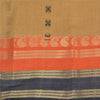 Sanskriti Vintage Beige Indian Sarees Pure Cotton Woven Premium Sari Sustainable Fabric