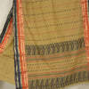 Sanskriti Vintage Beige Indian Sarees Pure Cotton Woven Premium Sari Sustainable Fabric