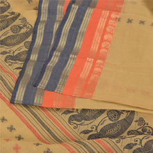 Load image into Gallery viewer, Sanskriti Vintage Beige Indian Sarees Pure Cotton Woven Premium Sari Fabric
