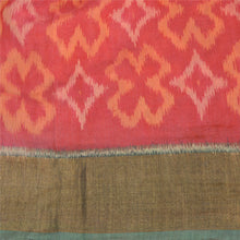 Load image into Gallery viewer, Sanskriti Vintage Red/Grey Indian Sarees Pure Cotton Woven Ikat Sari Fabric
