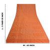 Sanskriti Vintage Orange Indian Sarees Pure Silk Woven Premium Sari Craft Sustainable Fabric