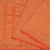 Sanskriti Vintage Orange Indian Sarees Pure Silk Woven Premium Sari Craft Sustainable Fabric