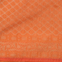 Load image into Gallery viewer, Sanskriti Vintage Orange Indian Sarees Pure Silk Woven Premium Sari Craft Fabric

