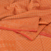 Sanskriti Vintage Orange Indian Sarees Pure Silk Woven Premium Sari Craft Sustainable Fabric