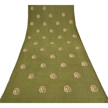 Load image into Gallery viewer, Sanskriti Vintage Green Sarees Pure Silk Embroidered Woven Premium Sari Fabric
