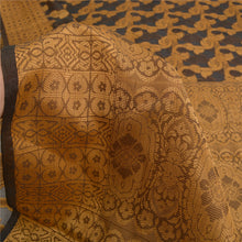 Load image into Gallery viewer, Sanskriti Vintage Black Indian Sarees Pure Organza Silk Woven Sari Craft Fabric
