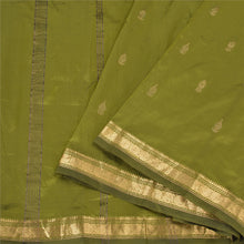 Load image into Gallery viewer, Sanskriti Vintage Green Indian Sarees Art Silk Woven Zari Sari Craft 5 YD Fabric
