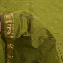 Load image into Gallery viewer, Sanskriti Vintage Green Indian Sarees Art Silk Woven Zari Sari Craft 5 YD Fabric

