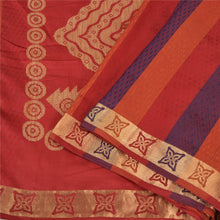 Load image into Gallery viewer, Sanskriti Vintage Red/Blue Indian Sarees Pure Silk Woven Sari 5 YD Craft Fabric
