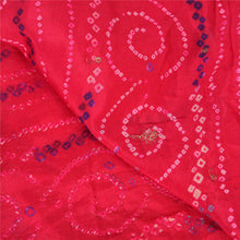Load image into Gallery viewer, Sanskriti Vintage Pink Indian Sarees Pure Silk Hand Beaded Bandhani Sari Fabric
