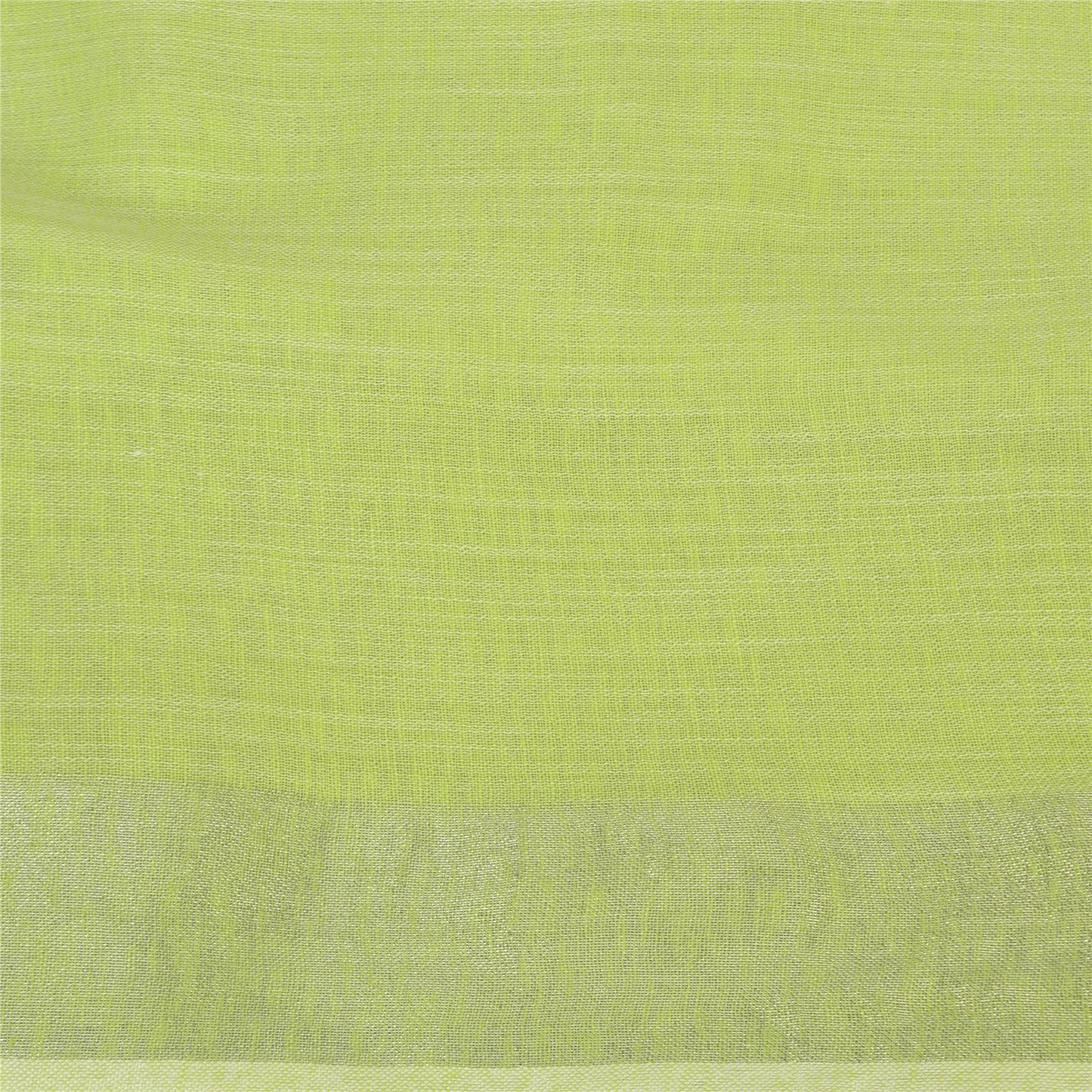 Sanskriti Vintage Green/Ivory Indian Sarees Cotton Woven Premium Sari Sustainable Fabric