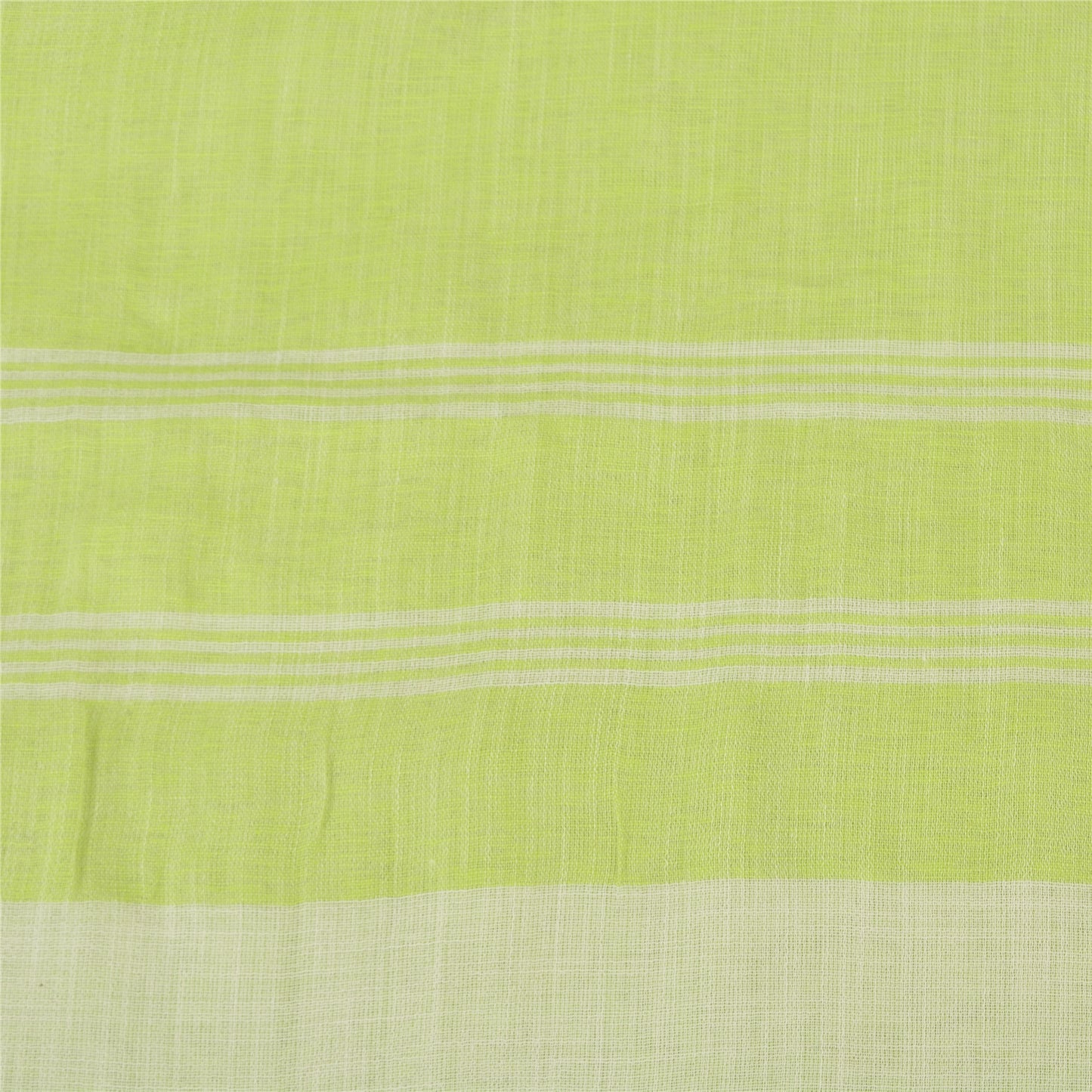 Sanskriti Vintage Green/Ivory Indian Sarees Cotton Woven Premium Sari Sustainable Fabric