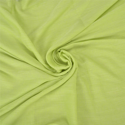 Sanskriti Vintage Green/Ivory Indian Sarees Cotton Woven Premium Sari Sustainable Fabric