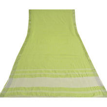 Load image into Gallery viewer, Sanskriti Vintage Green/Ivory Indian Sarees Cotton Woven Premium Sari Fabric
