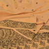Sanskriti Vintage Beige Indian Sarees Pure Silk Woven Premium Sari Craft Sustainable Fabric