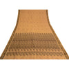 Sanskriti Vintage Beige Indian Sarees Pure Silk Woven Premium Sari Craft Sustainable Fabric