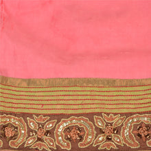 Load image into Gallery viewer, Sanskriti Vintage Pink Sarees Pure Silk Embroidered Woven Premium Sari Fabric
