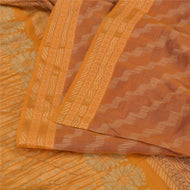 Sanskriti Vintage Saffron Indian Sarees Cotton Silk Woven Premium Sari Fabric